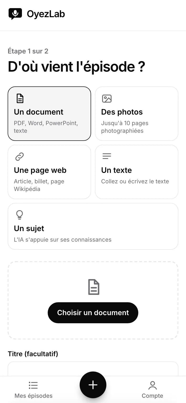 Démonstration : un débat à trois voix créé à partir d'un sujet, puis écouté avec son texte.